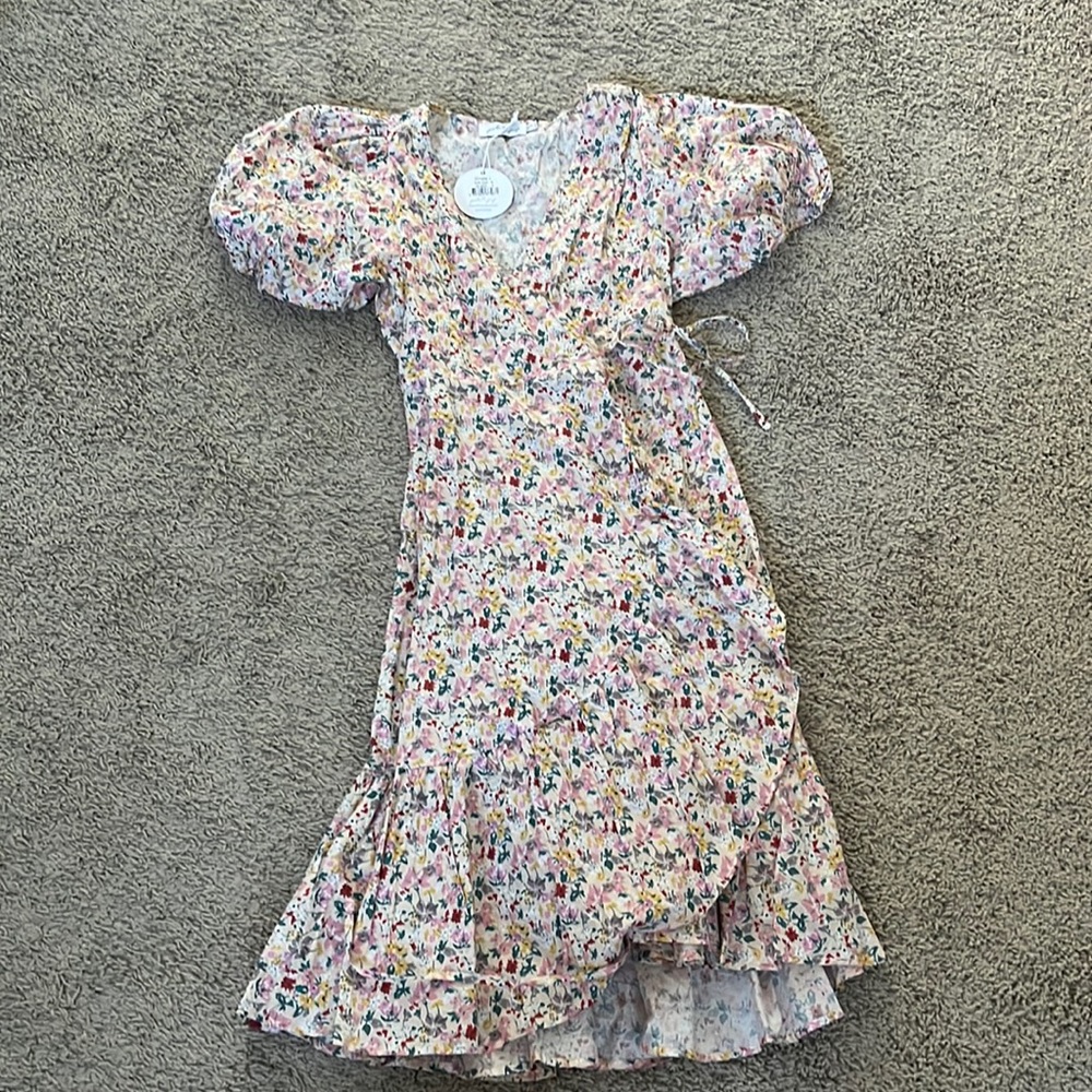 Floral wrap dress
